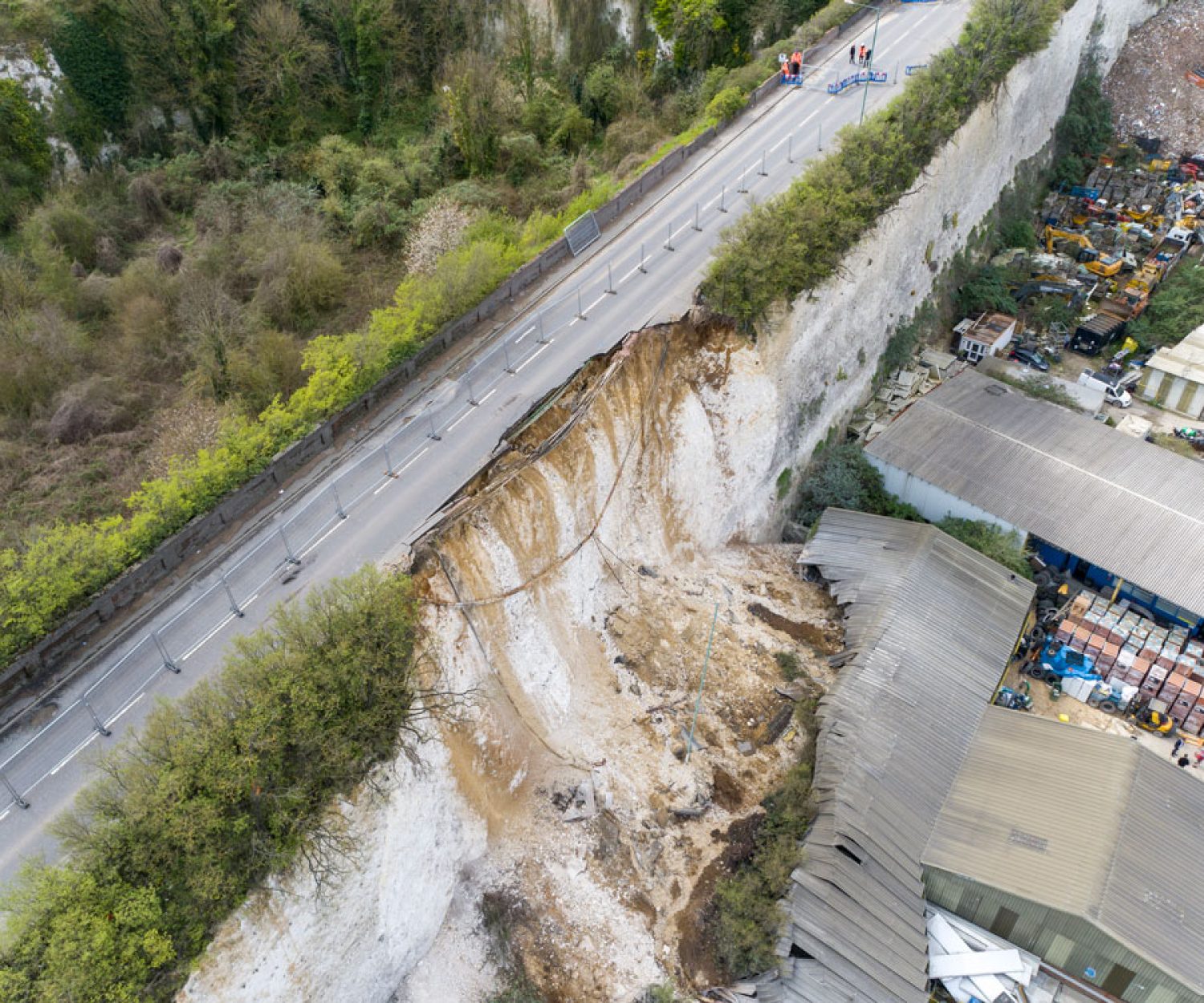 A226 cliff collapse Swanscombe